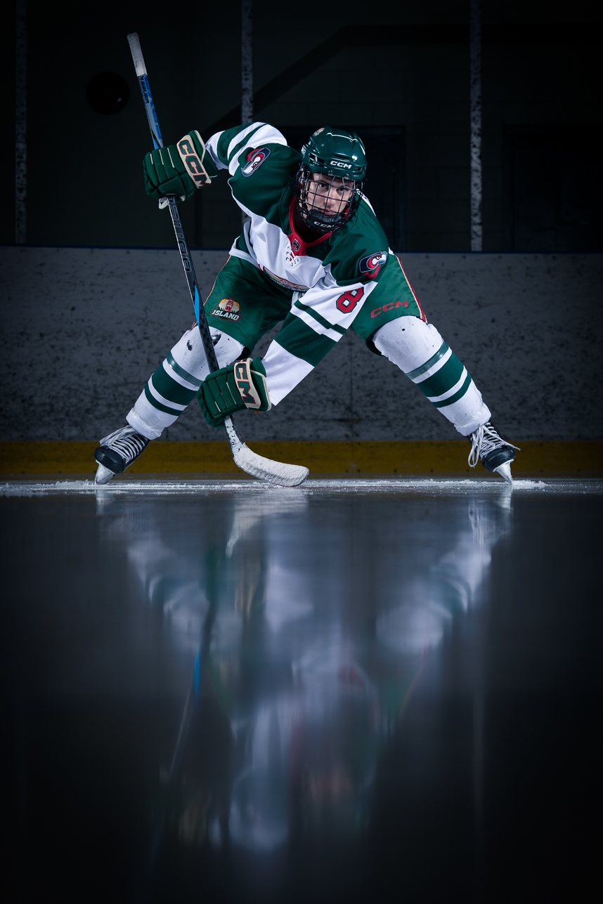 Island HC player on the ice